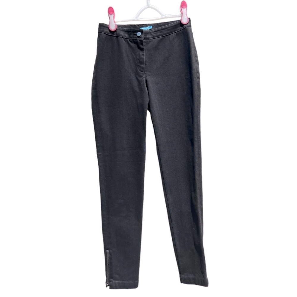 J. McLaughlin Black Skinny Jeans with Ankle Zipper Size 0